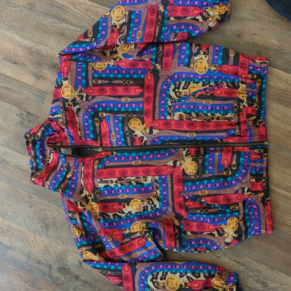 Vintage 100% Silk Activologyy zip up jacket